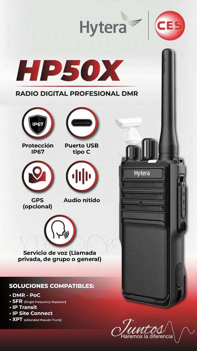 Publicación de RRSS para el radio Hytera HP50X